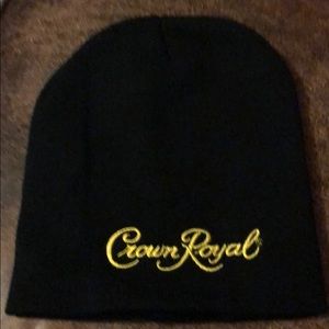 Black Crown Royal Winter Snow Ski Beanie Cap Hat